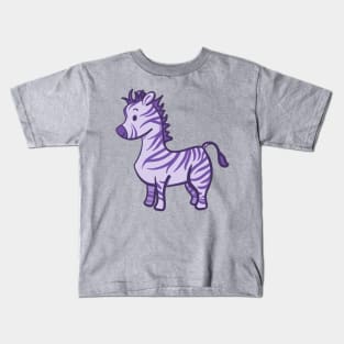 Cute Purple Zebra Kids T-Shirt